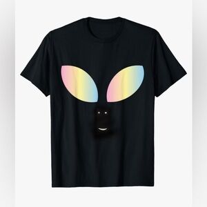 Alien  Colorful  cute face Ufo 👕“Area 51 security”  
 Hipster Unisex T-Shirt